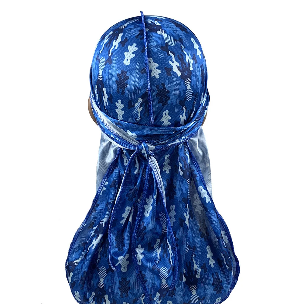 

Шелковистый Durag для мужчин и женщин-головной убор унисекс-бандана-шапка-длинный хвост Du тряпка Этническая-головной убор и головной убор-бас...