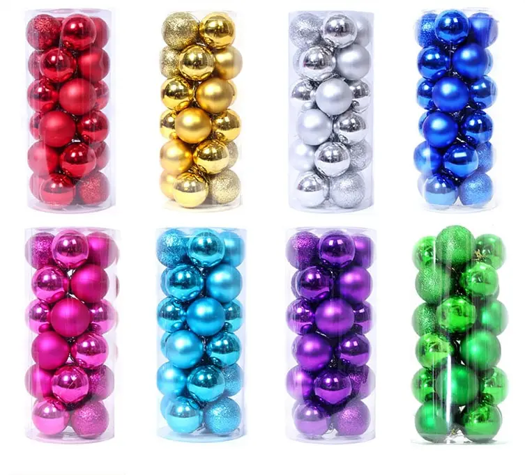 24 PCs decoration for Christmas tree balls елочный ball toy toys | Дом и сад