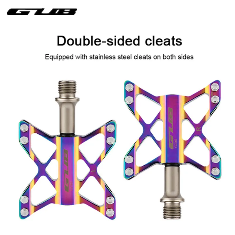 

GUB GC-009 3 Bearing Bicycle Pedals Aluminum Alloy Ultralight Colorful Electroplating Non-slip Mountain Road Bike Cycling Pedals