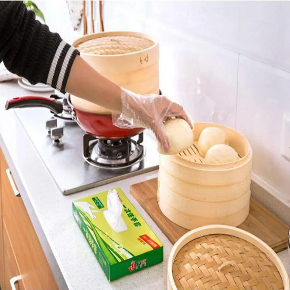 Утолщенные одноразовые защитные перчатки для дома барбекю выпечки бытовые