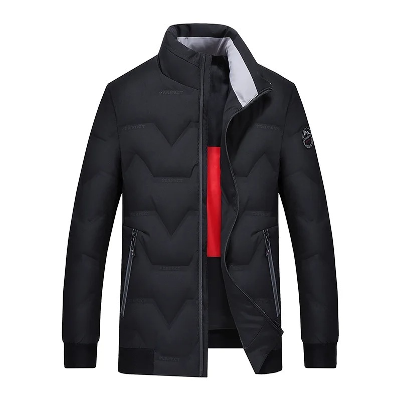 Aismz Мужская Россия Канада зима 90% белый утиный пух куртка стоячий воротник