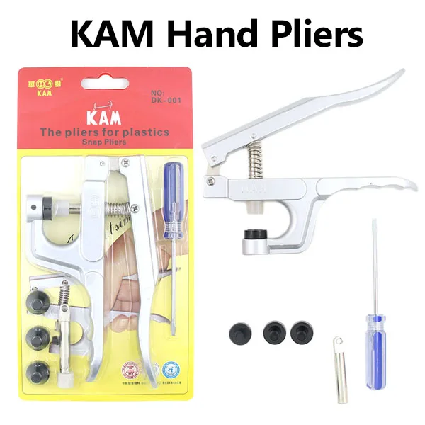KAM Pliers KAM круглая звезда кнопки в форме сердца U форма крепежа оснастки плоскогубцы для T5 T3 пластиковые кнопки металла пресс щипцы+ 150 наборов кнопок - Цвет: KAM Pliers