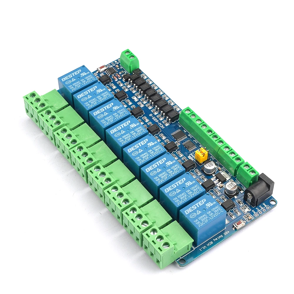 Модуль Modbus RTU 12 В 1/2/4/8 каналов релейный выход вход RS485 TTL коммуникационная сеть