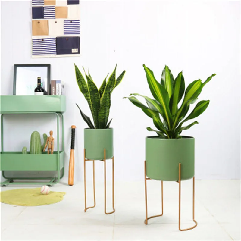 Скандинавские модные напольные Цветочные подставки monstera spring feather bamboo taro