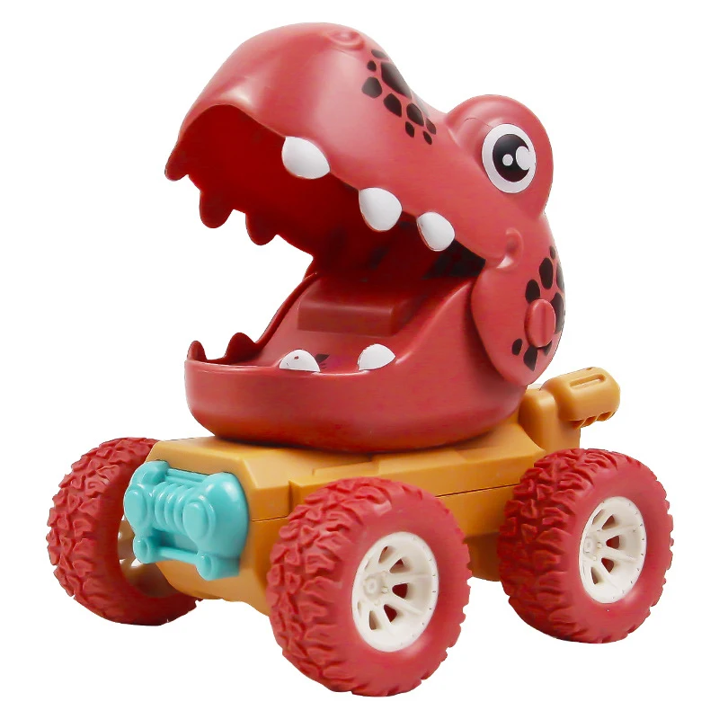 

New Cartoon Vehicles Inertial Children Press Small Dinosaur Return Force Car Sliding Inertia Children's Toy Car Best Gifts