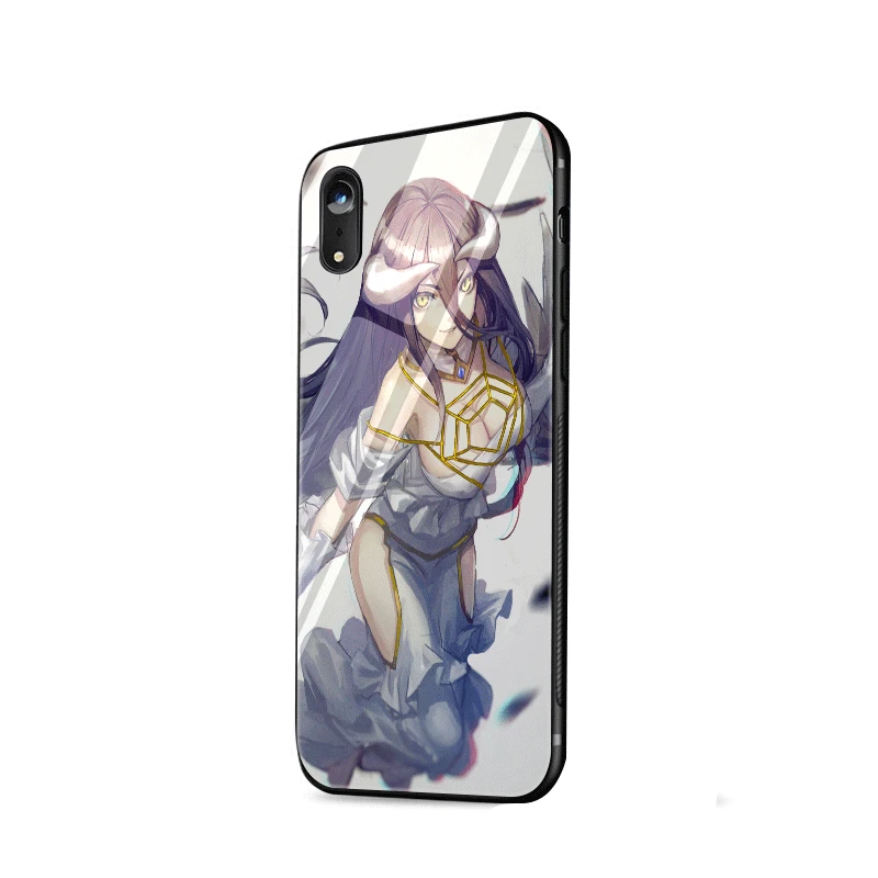 G4 Стеклянный чехол для телефона из ТПУ стекла для Apple iPhone 5 5S SE 6 6S 7 8 Plus XR X XS Max albedo Overlord - Цвет: G4