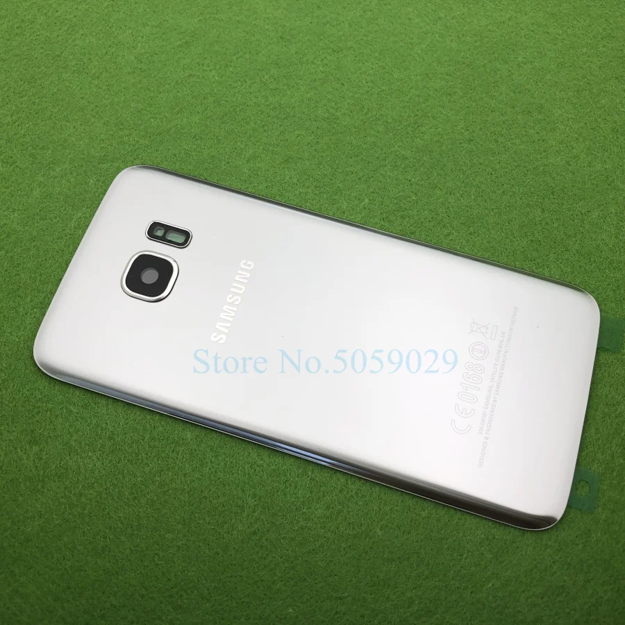 Для SAMSUNG Galaxy S7 G930 SM-G930F S7 Edge G935 G935F Задняя стеклянная крышка батарейного отсека задняя дверь Корпус Задняя стеклянная крышка
