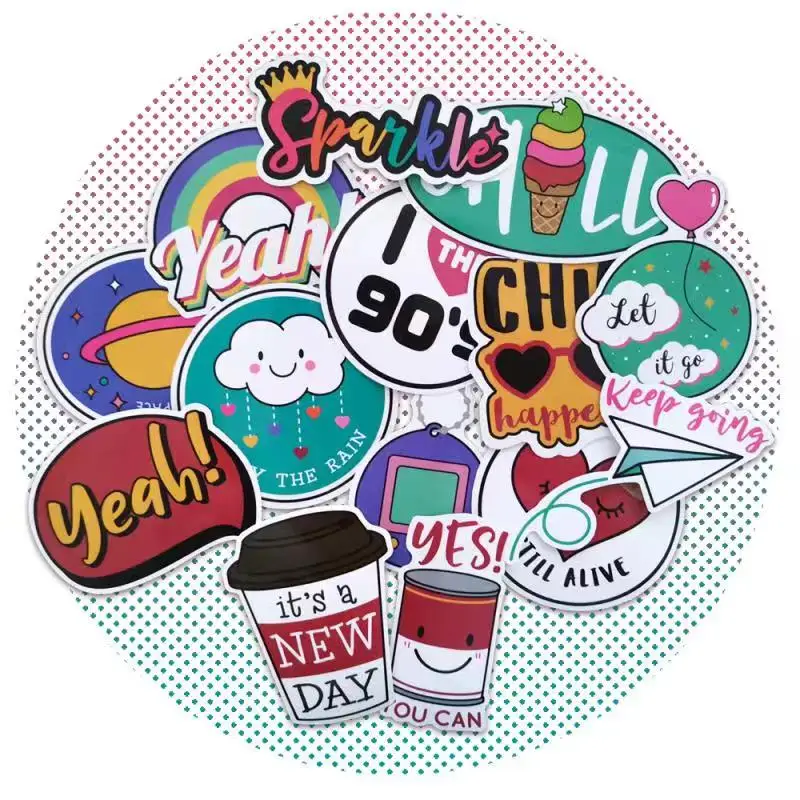 60 шт. vsco для девочек розовая Kawaii Стикеры s эстетическое игрушки Чемодан телефона
