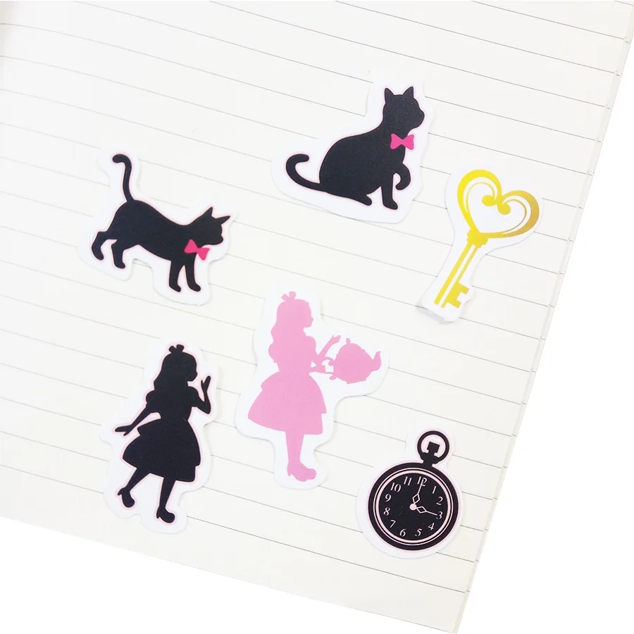 1 упак./лот черная кошка мини-бумажная наклейка украшение сделай сам для покера