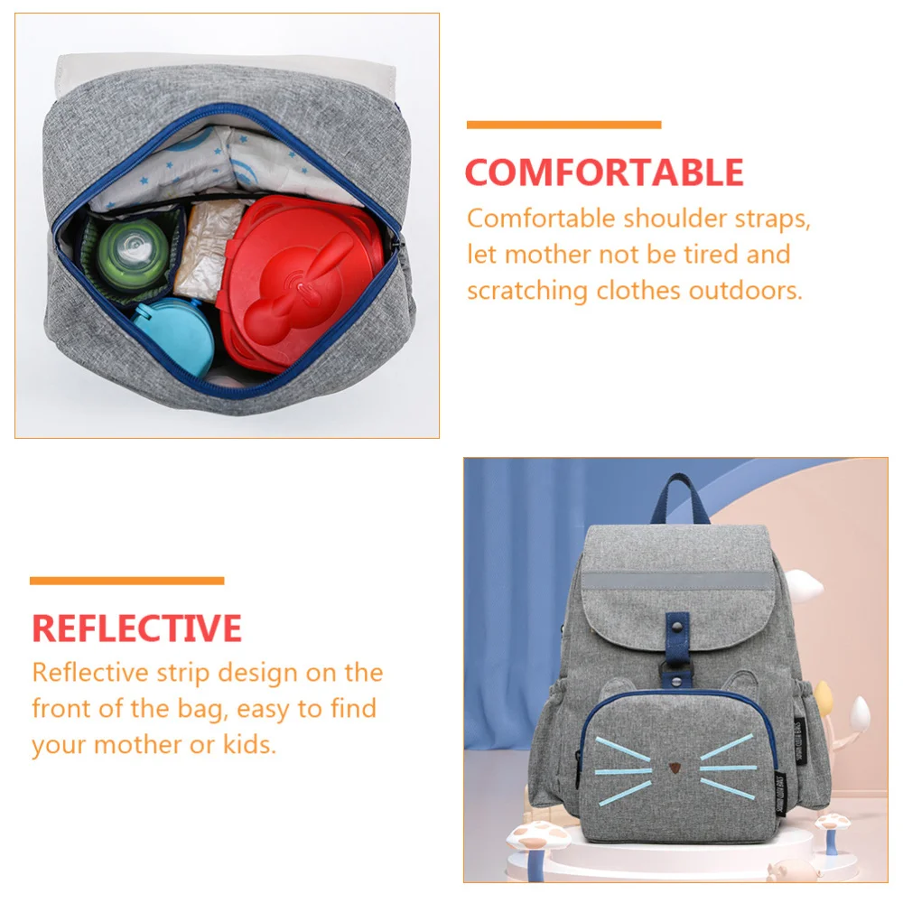 

2pcs Mother Baby Bags Diaper Backpack Large Capacity Baby Changing Bags