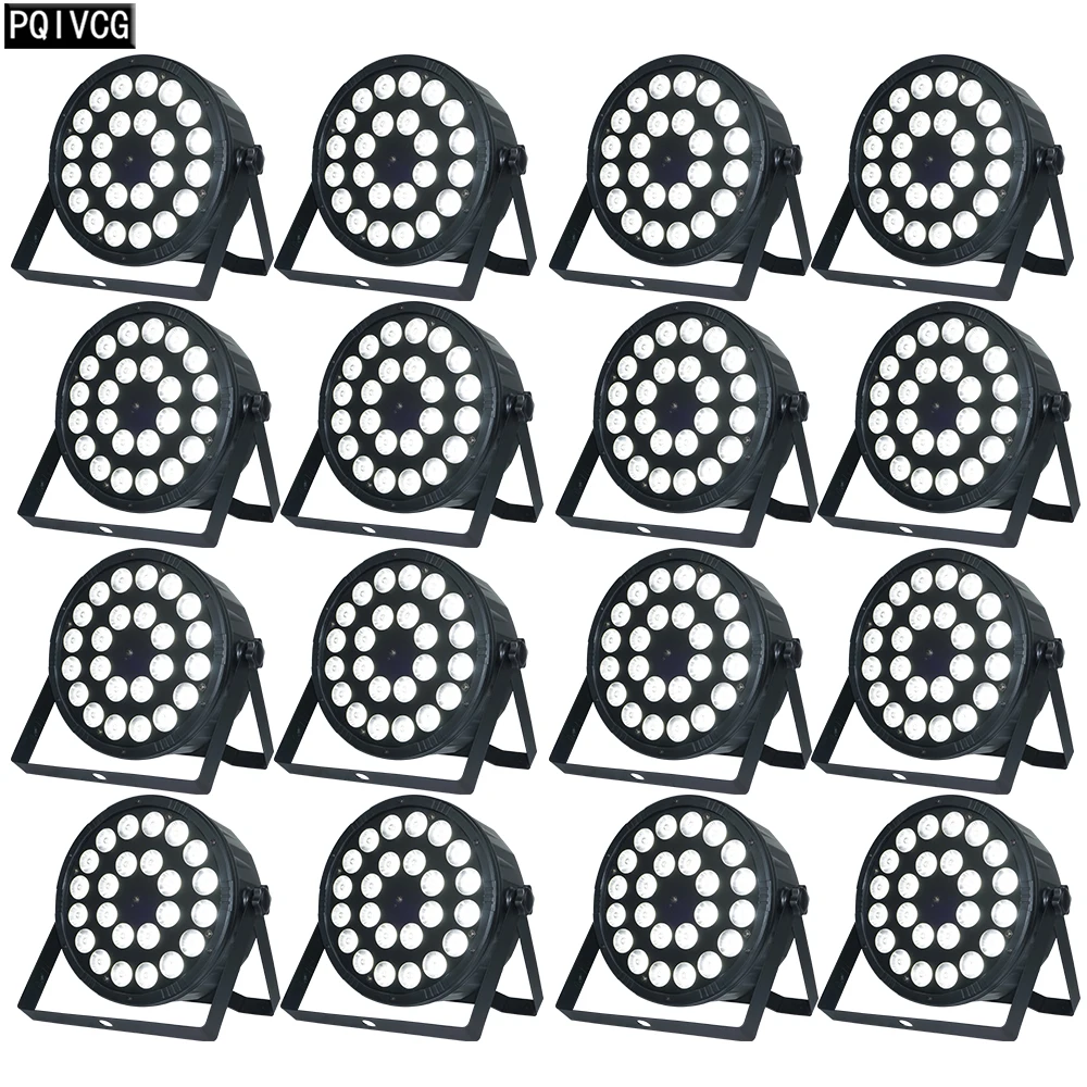 16 шт./лот 24x12 Вт RGBW светодиодный прожектор 4 в 1 DMX 512 пластиковый Профессиональный