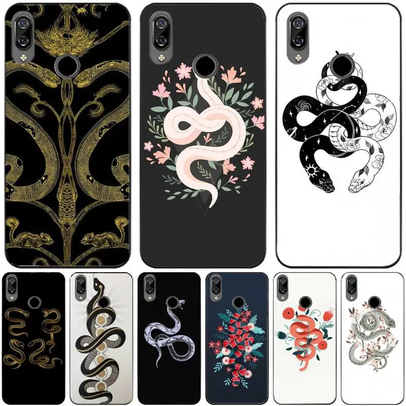

Flower Snake Painting Soft Cover Phone Case For Redmi 7 8 9 A K20 30 Pro Note 8 9 Pro 9s 10