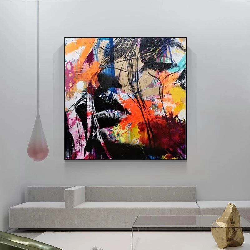 

Картина на холсте Nielly Francoise, портрет, абстрактная картина лица, плакаты и принты, настенные картины для домашнего декора