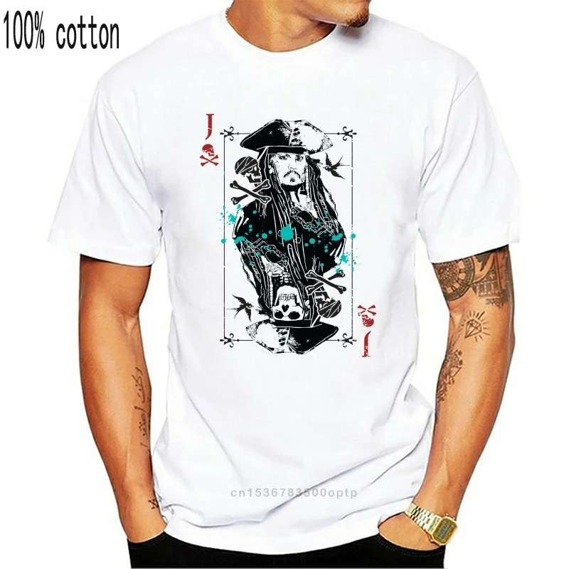 Футболка для мужчин и женщин Jack Sparrow Card | Мужская одежда