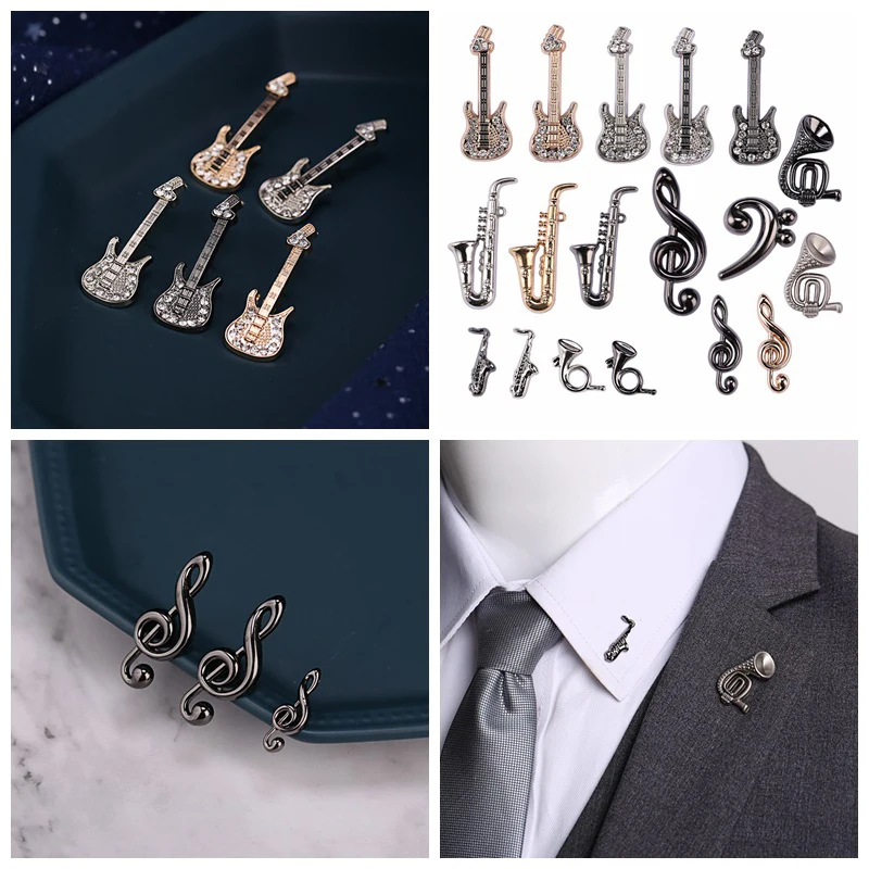 

Musical Note Brooch Fashion Vintage Music Note Brooches Pins Hat Accessories Scarf Clip Antique Silver Color Broche Jewelry Gift
