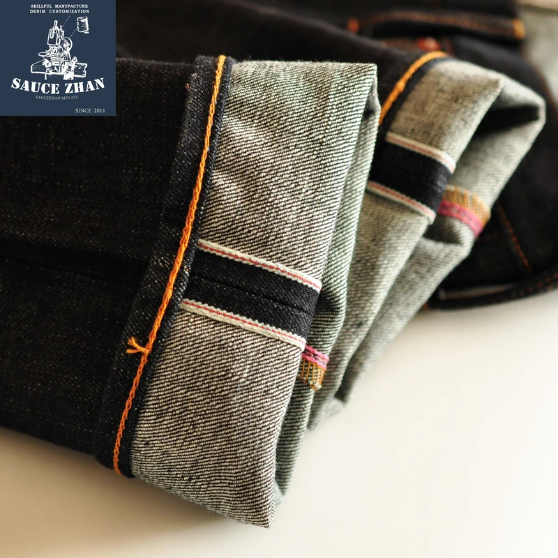 Соус происхождения япония синий деним Selvedge джинсы сырые джинсовые немытые синие