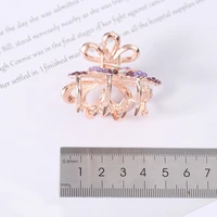 oriental beauty color rhinestone alloy bow small catch clip womens hair catch fashion wild fresh and simple hair accessoriesa36