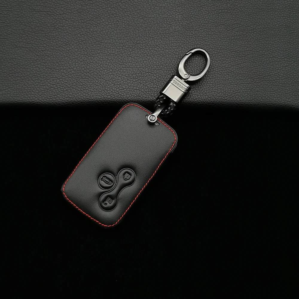 

Car Key Case, Leather Protective Cover With 3 Buttons For Renault Clio Logan Megane 2 3 Koleos Scenery Card Protect Shell