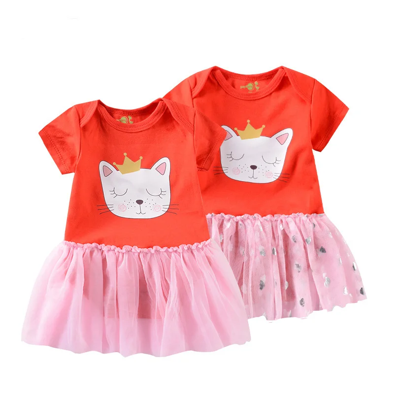 Коллекция 2020 года боди-платье для маленьких девочек платье принцессы с короткими