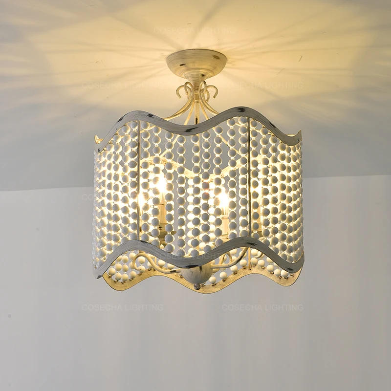 Деревянные люстры освещение для французской спальни подвесные светильники