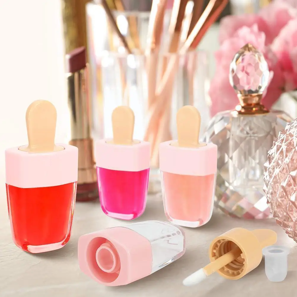 

3.9ml Lip Gloss Bottles Lip Glaze Tube Empty Ice Cream Material Packaging Makeup Glaze Tube Lipgloss Lip Diy Q6z6