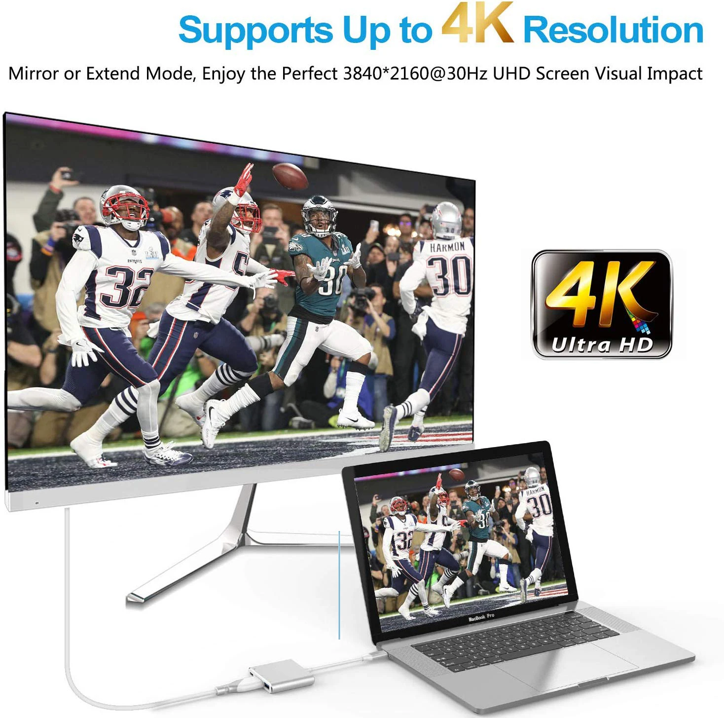 4K 3 в 1 портативный конвертер адаптер USB-концентратор Алюминиевый USB 3.0 Type-C к HDMI/USB