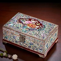 luotian lacquer jewelry box princess retro european style wooden tanabata wedding gift chinese style jewelry storage organizer