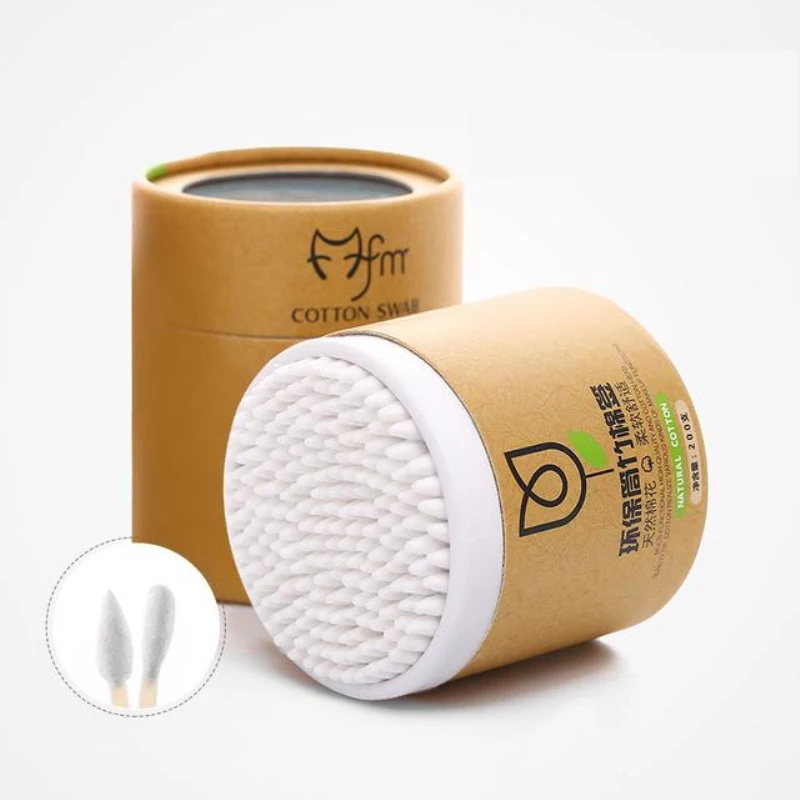 200 оригинальные бамбуковые ватные палочки натуральные деревянные органические