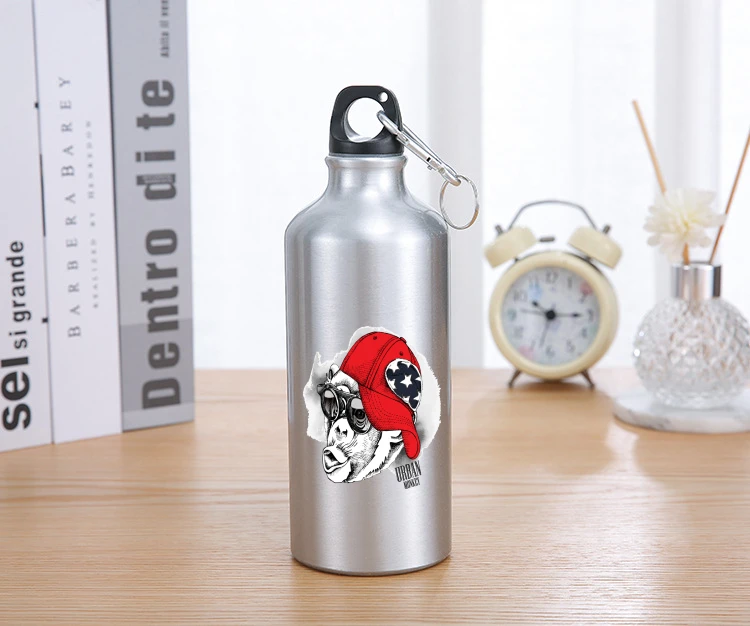 

600ML Funny Cartoon Print Water Bottles Bicycle Sport Drinking Bottle Portable Bike Hiking Travel Children School Use Bottle