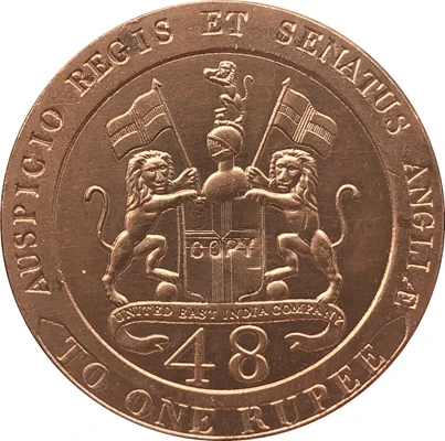 1794 монеты Индии-Великобритании 1/48 рупии копия 31 мм | Дом и сад