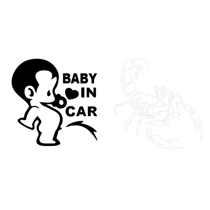 Автомобильное украшение 3D наклейка крутая виниловая белая 40 см и Детская