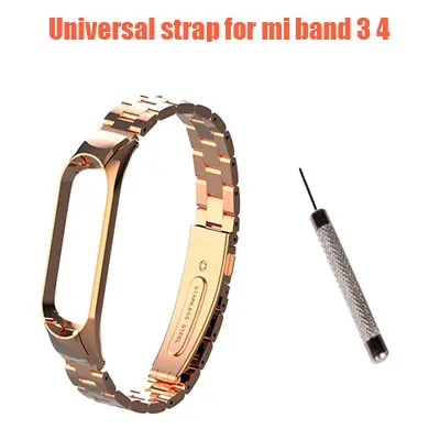 Style 2 with tool Металлический ремешок для mi Band 4 3 ремешок Xiao mi браслет из нержавеющей стали mi Band 3 4 ремешок для mi Band 4 3 браслеты Pulseira - Цвет: Style 2 with tool