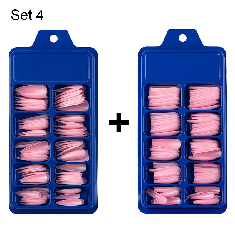 Wholesale 200pcs/box Press on False Nails Long Coffin Clear Stiletto Tips Full Cover DIY Acrylic Fake 10 Sizes | Красота и здоровье