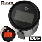 Цифровой тахометр 52 мм, измеритель 0-9990 обмин, прибор для измерения часового импульса 9  32 В, белый Электрический Тахометр для дизельного двигателя