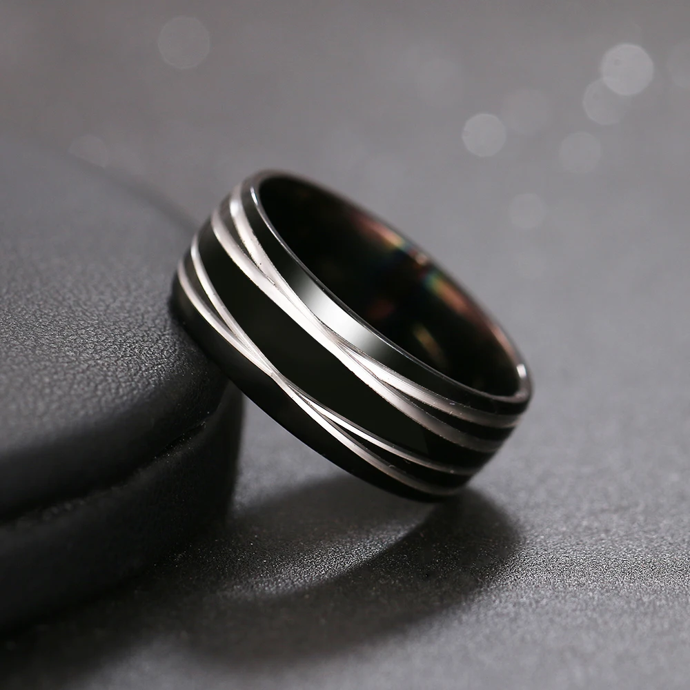 Какана черный крест стиль нержавеющая сталь кольца для мужчин и женщин свадебные