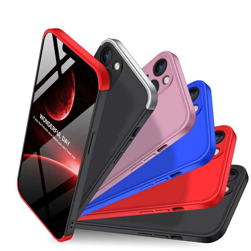 Оригинальный чехол GKK для iPhone 13 Pro Max Mini 3 в 1 с полной защитой и отверстием логотипа