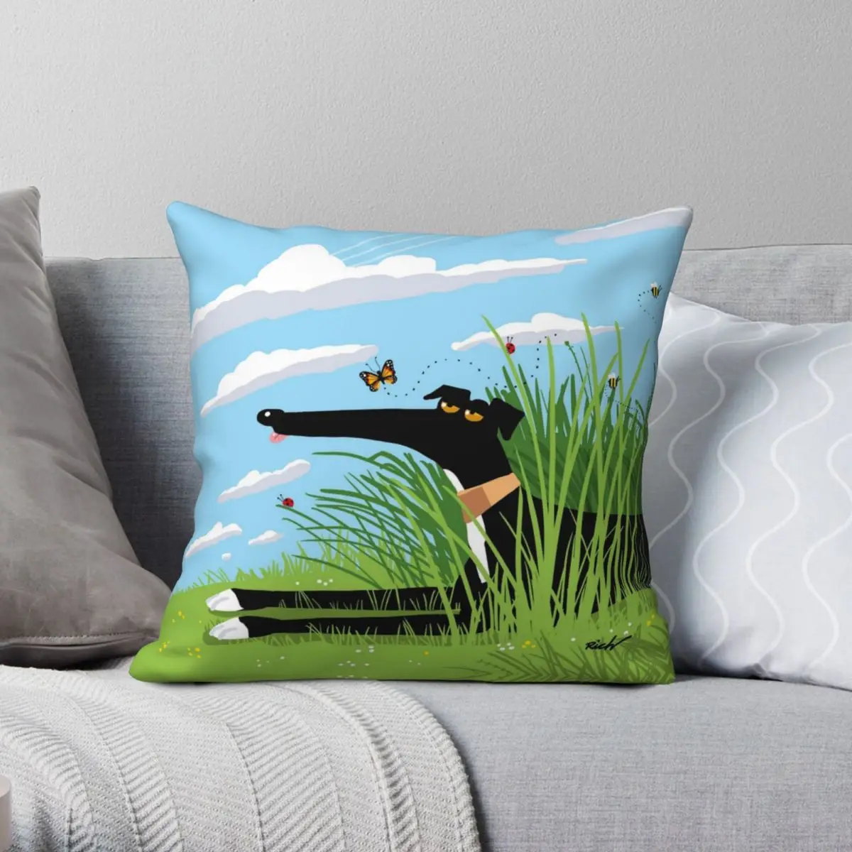 

Летний квадратный чехол Derp для подушки, полиэстеровый льняной бархатный чехол с принтом на молнии, декоративный чехол для подушки, чехол для дивана, наволочка для подушки