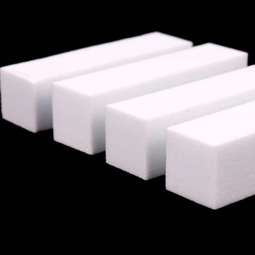 10 шт. шлифовальная губка для ногтей буферы пилка УФ геля белая буферный блок лак