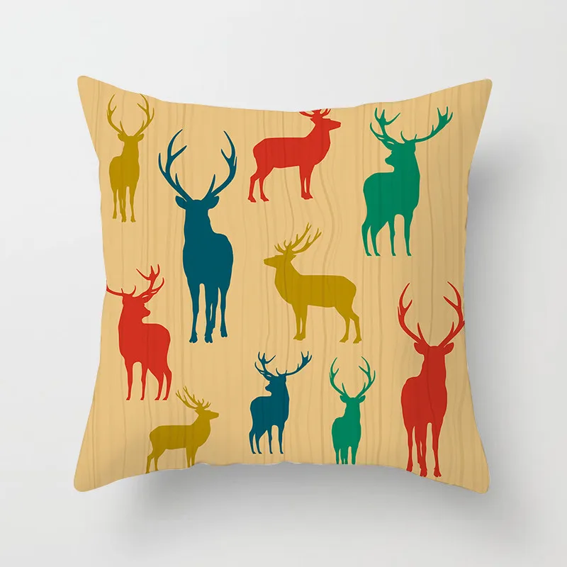Чехол для подушки с изображением рождественского оленя леса фуватачи чехол