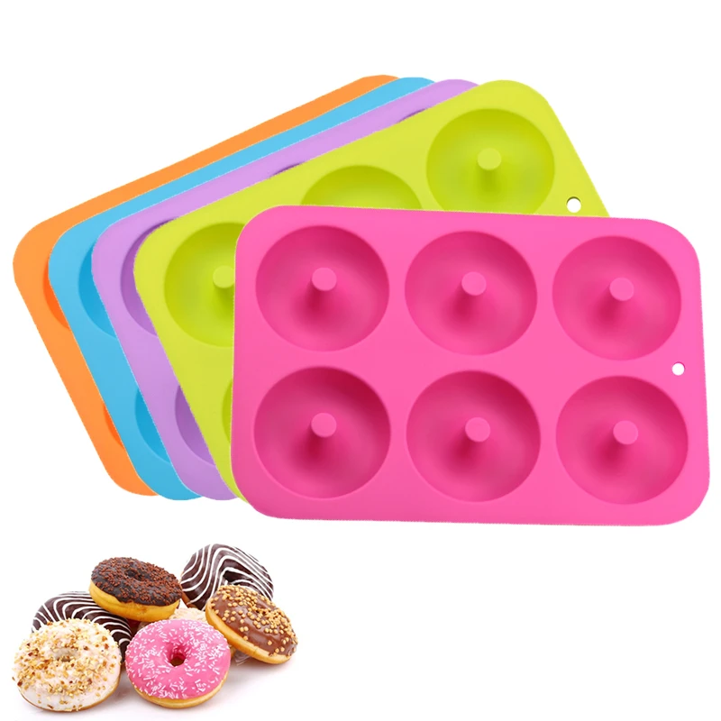 

Silicone Donut Mold Baking Pan Non-Stick Baking Pastry Chocolate Cake Dessert DIY Decoration Tools Bagels Muffins Donuts Maker