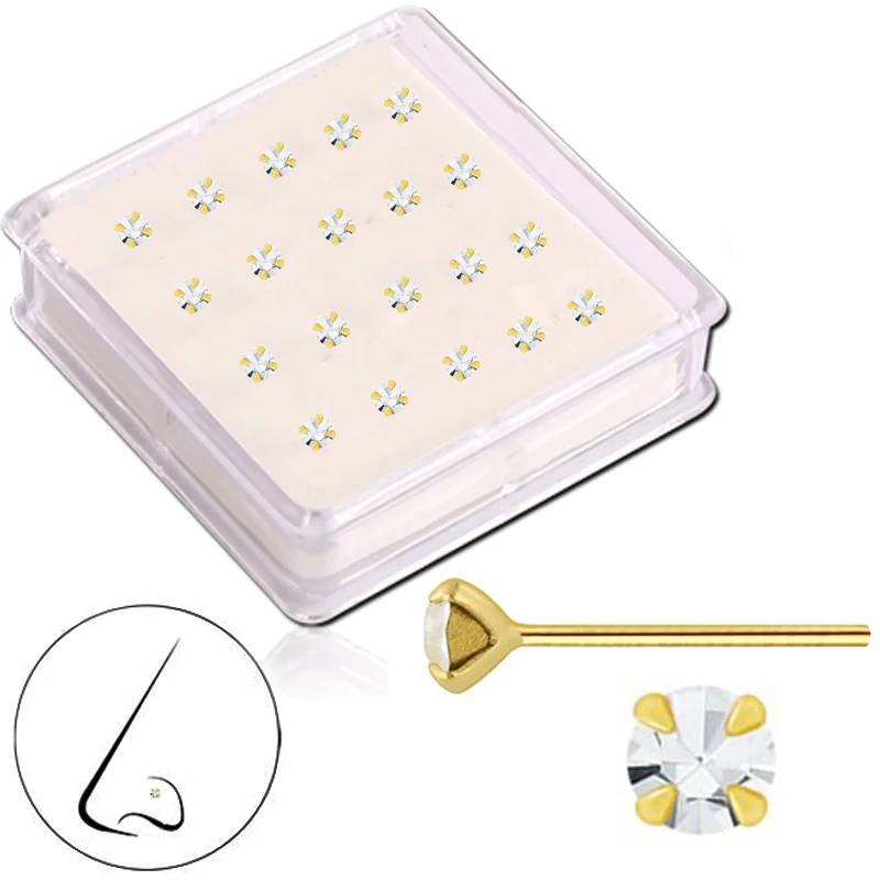 20 штук штырь носа игольчатым подшипником класса 2 мм с украшением в виде