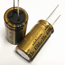 4pcs NEW NICHICON FW 4700UF 35V 18X35MM audio 4700UF35V Electrolytic Capacitor 35V4700uF filter amplifier 35V 4700UF