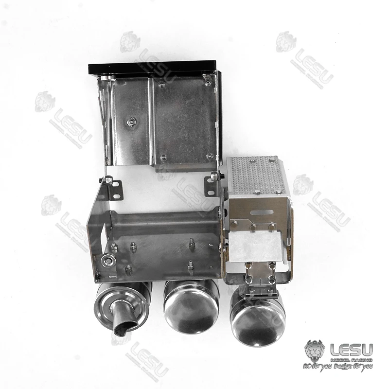 Выхлопной бак LESU Meal для радиоуправляемого 1/14 TAMIYA VOLVO FH16 трактора грузовика модель