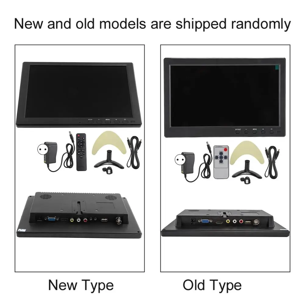 10 1 inch монитор Портативный ЖК дисплей HD Экран 16:9 HDMI компьютера ПК VGA USB видео в