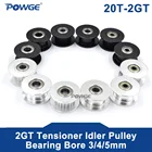 POWGE 2 м 2GT 20 Зубы синхронное колесо Натяжной шкиф с Диаметр 345 мм с подшипником черного цвета для GT2 ремня ширина 6 мм 20 Зубы 20т