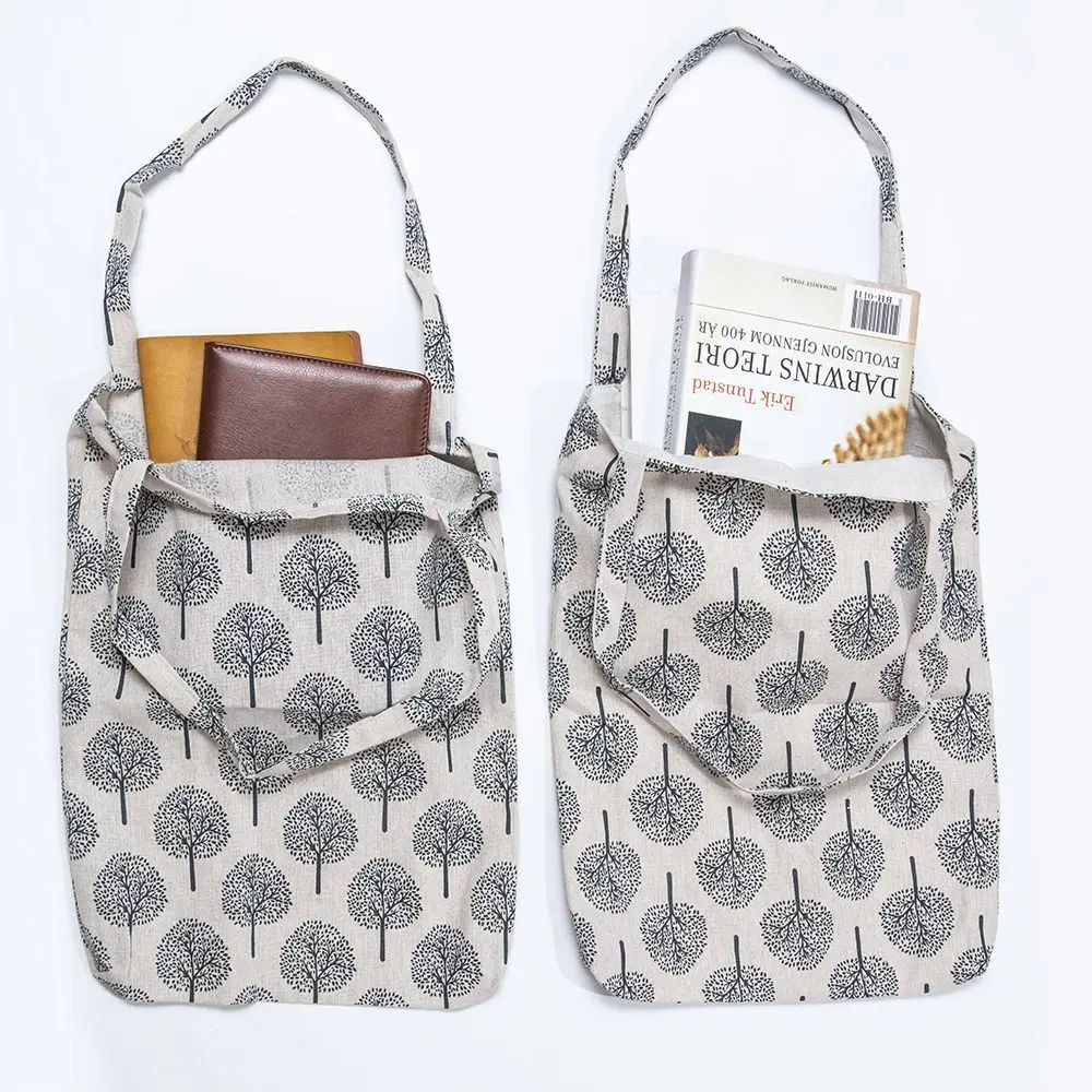 Хлопчатобумажная холщовая Цветочная сумка ручной работы школьный портфель для