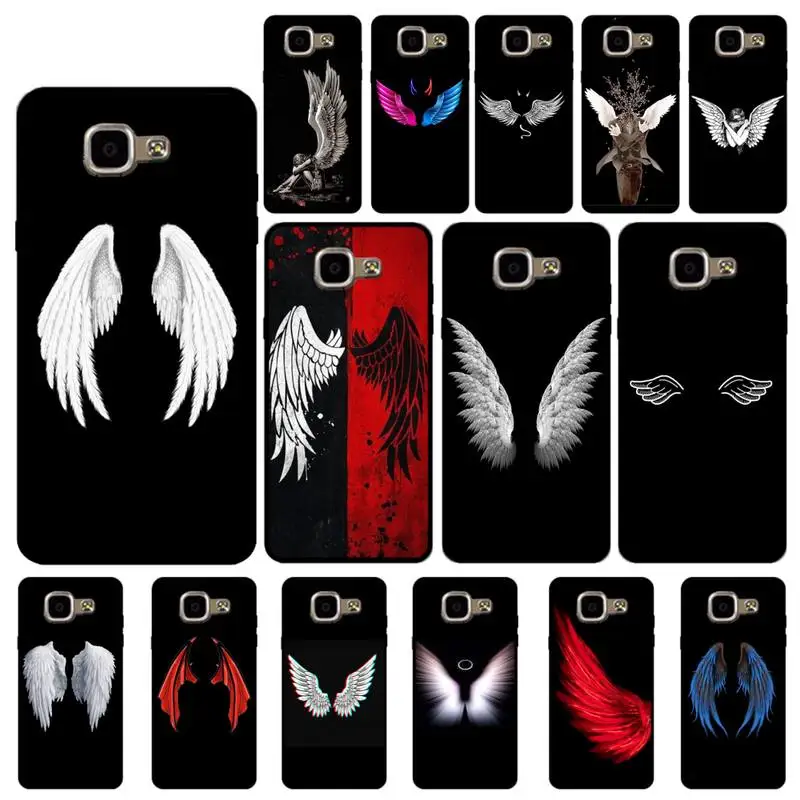 

YNDFCNB Angel demon wings Phone Case for Samsung A6 A8 Plus A7 A9 A20 A20S A30 A30S A40 A50 A70