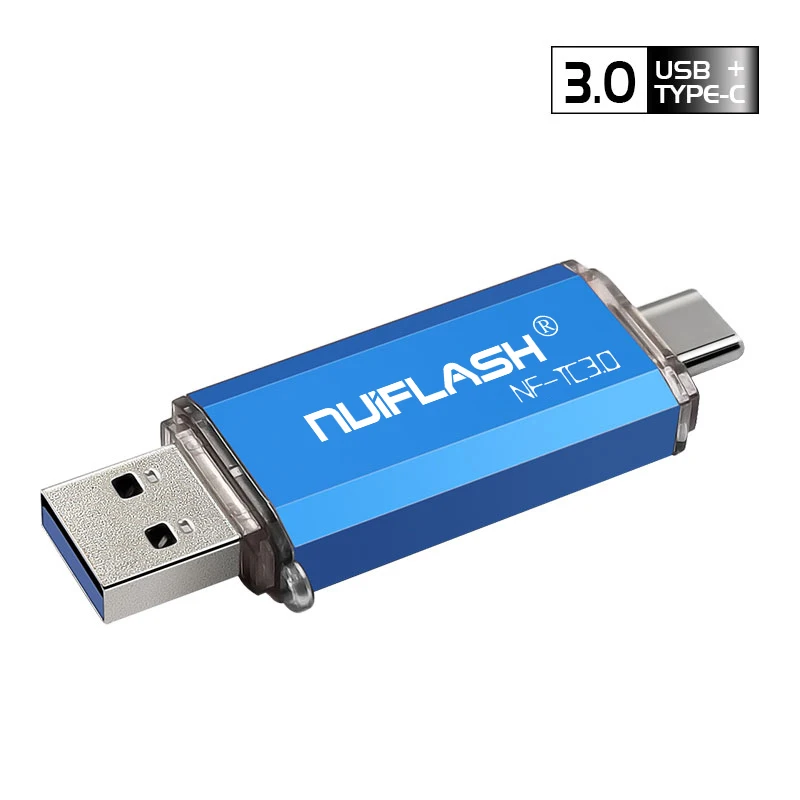 Blue AUN проектор оригинальные аксессуары, 32 ГБ U диск, подходит для проектора и OTG Тип C Интерфейс оборудования, высокая скорость 3,0 - Цвет: Blue