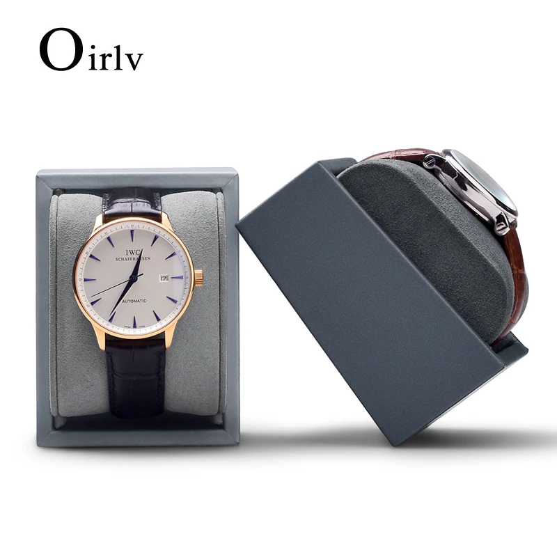 Oirlv New Light Luxury Fashion PU Leather Single Pillow Watch Stand Support Watch Placement Table Display Props