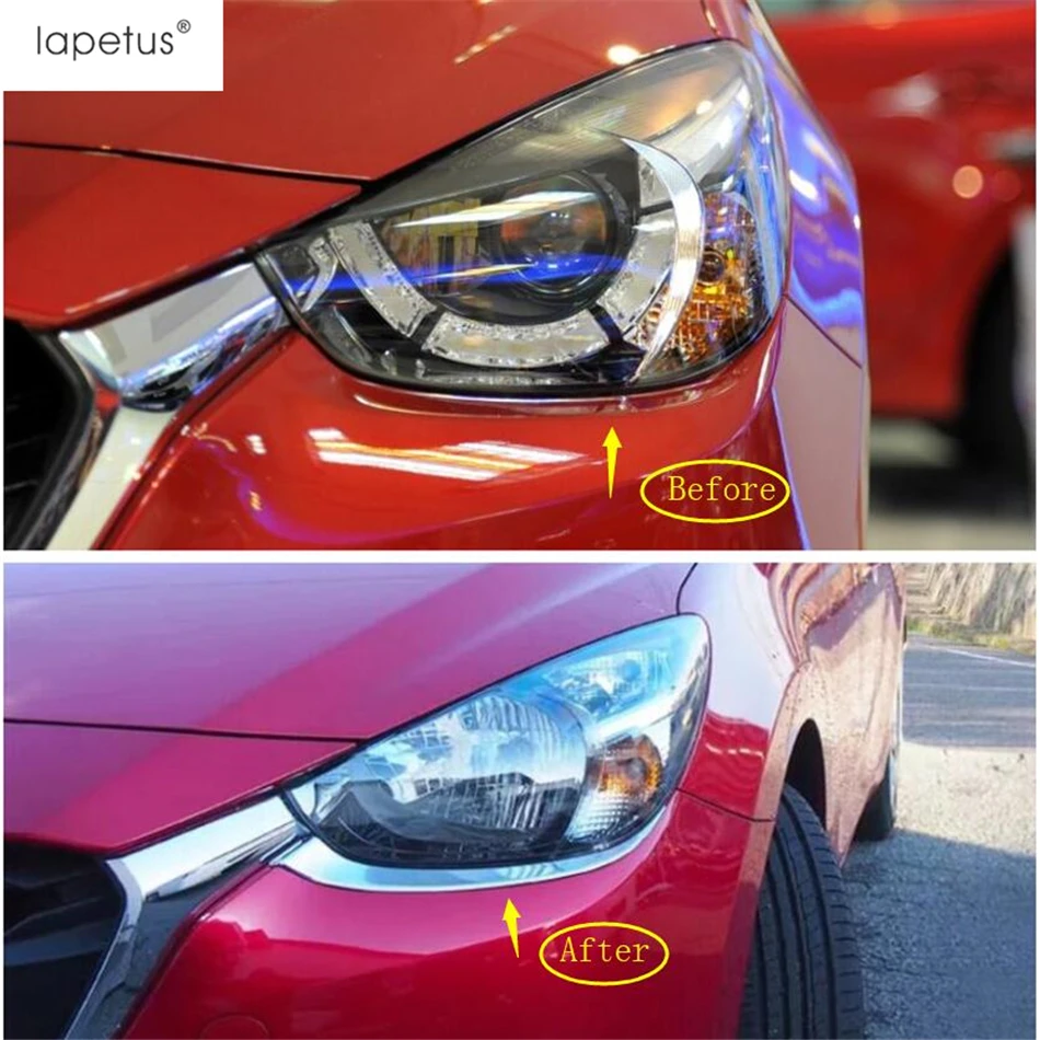 Аксессуары для Mazda 2 Demio 2015 2019 ABS передсветильник противотуманная фара кольцо веко